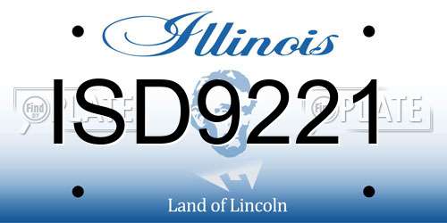 ISD9221 Illinois License Plate