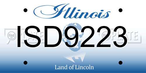ISD9223 Illinois License Plate