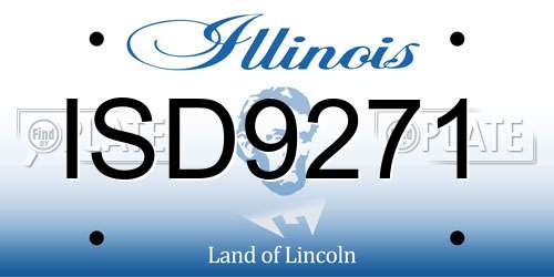ISD9271 Illinois License Plate