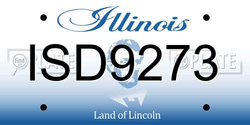 ISD9273 Illinois License Plate