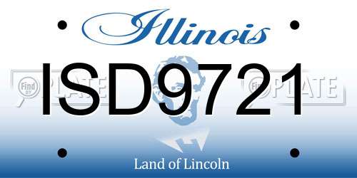 ISD9721 Illinois License Plate