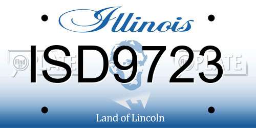 ISD9723 Illinois License Plate