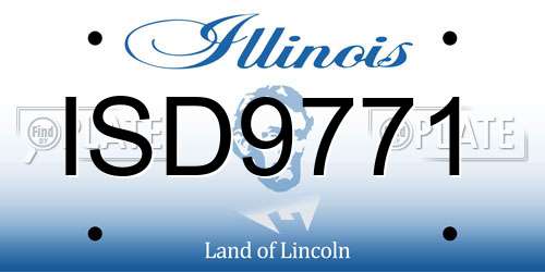 ISD9771 Illinois License Plate