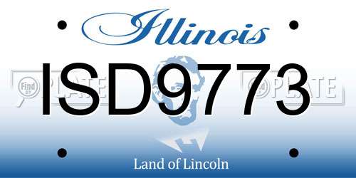 ISD9773 Illinois License Plate