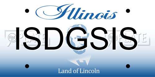 ISDGSIS Illinois License Plate