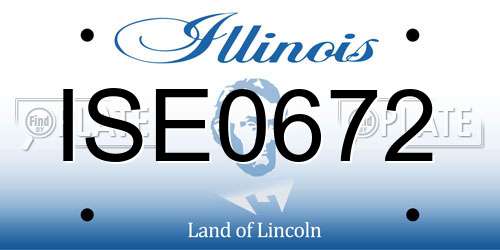 ISE0672 Illinois License Plate