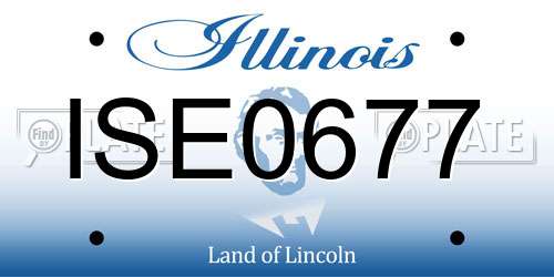 ISE0677 Illinois License Plate