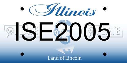 ISE2005 Illinois License Plate