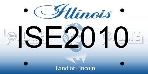 ISE2010 Illinois License Plate