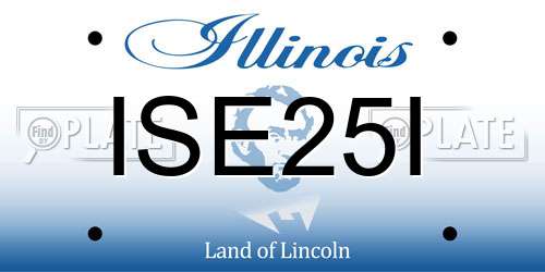 ISE25I Illinois License Plate