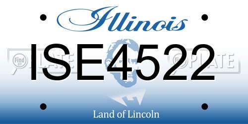 ISE4522 Illinois License Plate
