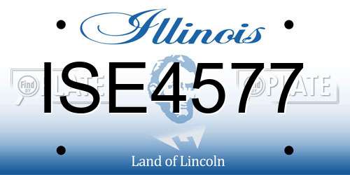 ISE4577 Illinois License Plate