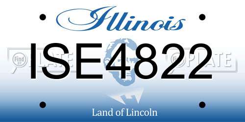ISE4822 Illinois License Plate