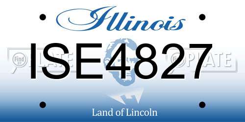 ISE4827 Illinois License Plate