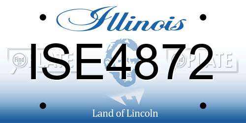 ISE4872 Illinois License Plate