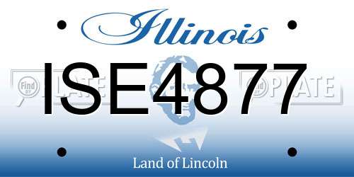 ISE4877 Illinois License Plate