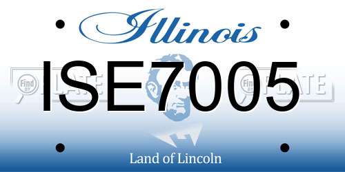 ISE7005 Illinois License Plate