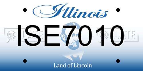 ISE7010 Illinois License Plate