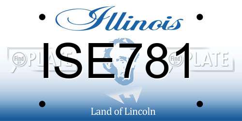 ISE781 Illinois License Plate