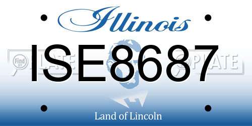 ISE8687 Illinois License Plate