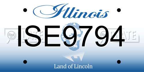 ISE9794 Illinois License Plate
