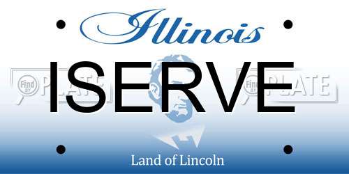 ISERVE Illinois License Plate
