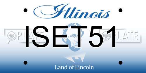 ISET51 Illinois License Plate