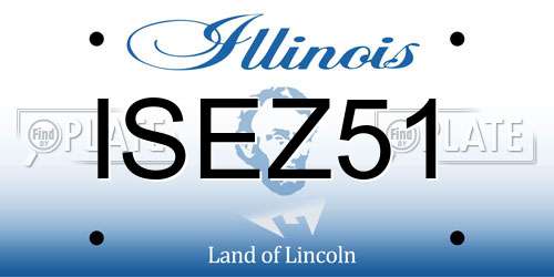 ISEZ51 Illinois License Plate