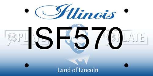 ISF570 Illinois License Plate