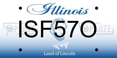 ISF57O Illinois License Plate