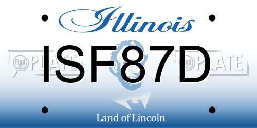ISF87D Illinois License Plate