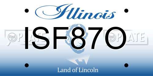 ISF87O Illinois License Plate