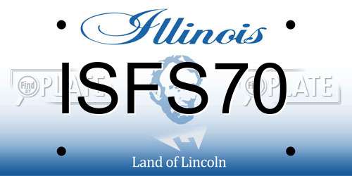 ISFS70 Illinois License Plate