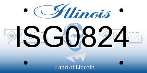 ISG0824 Illinois License Plate