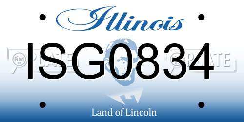 ISG0834 Illinois License Plate