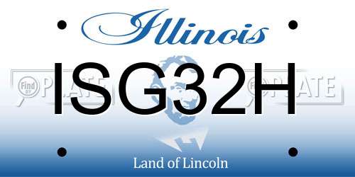 ISG32H Illinois License Plate