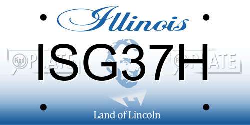ISG37H Illinois License Plate