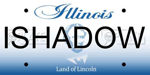 ISHADOW Illinois License Plate
