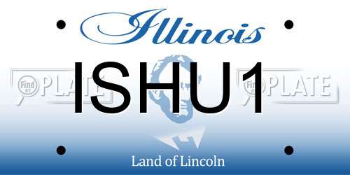 ISHU1 Illinois License Plate