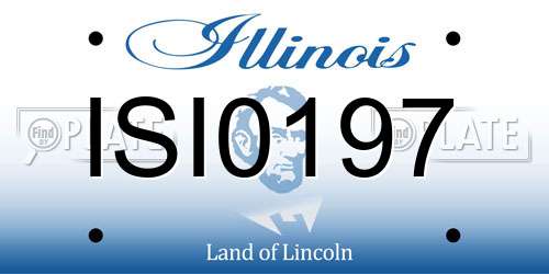 ISI0197 Illinois License Plate