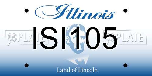 ISI105 Illinois License Plate