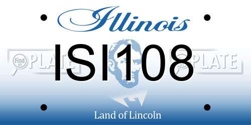 ISI108 Illinois License Plate