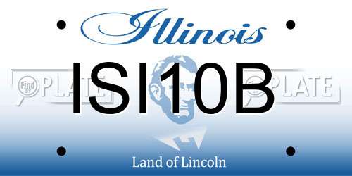ISI10B Illinois License Plate