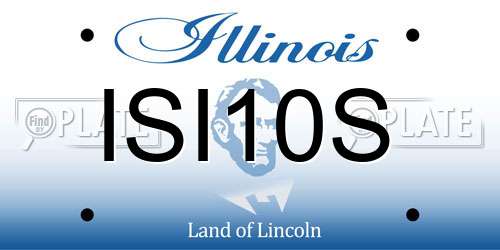 ISI10S Illinois License Plate