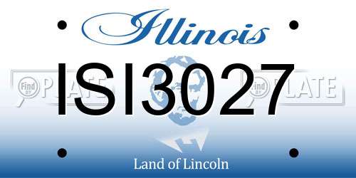ISI3027 Illinois License Plate