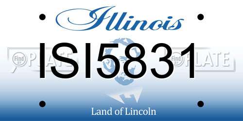 ISI5831 Illinois License Plate