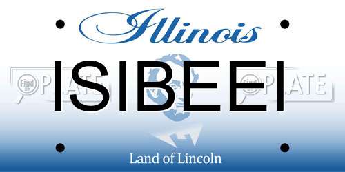 ISIBEEI Illinois License Plate