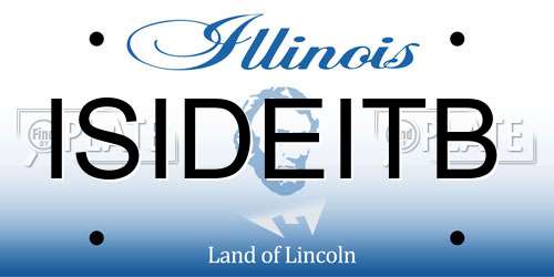 ISIDEITB Illinois License Plate