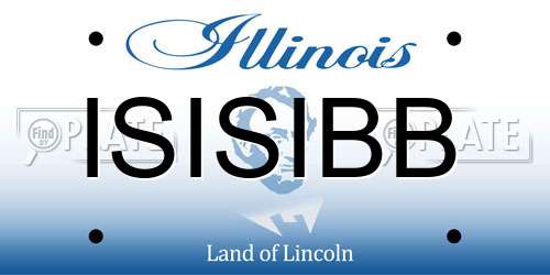ISISIBB Illinois License Plate