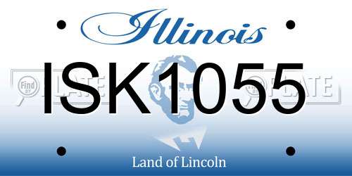 ISK1055 Illinois License Plate